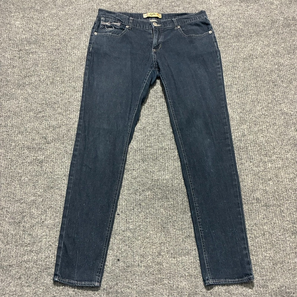 Tyte Jeans Womens Skinny Size 13 Blue Denim Dark Wash Stretch Low Rise